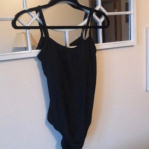 Black one piece swimsuit